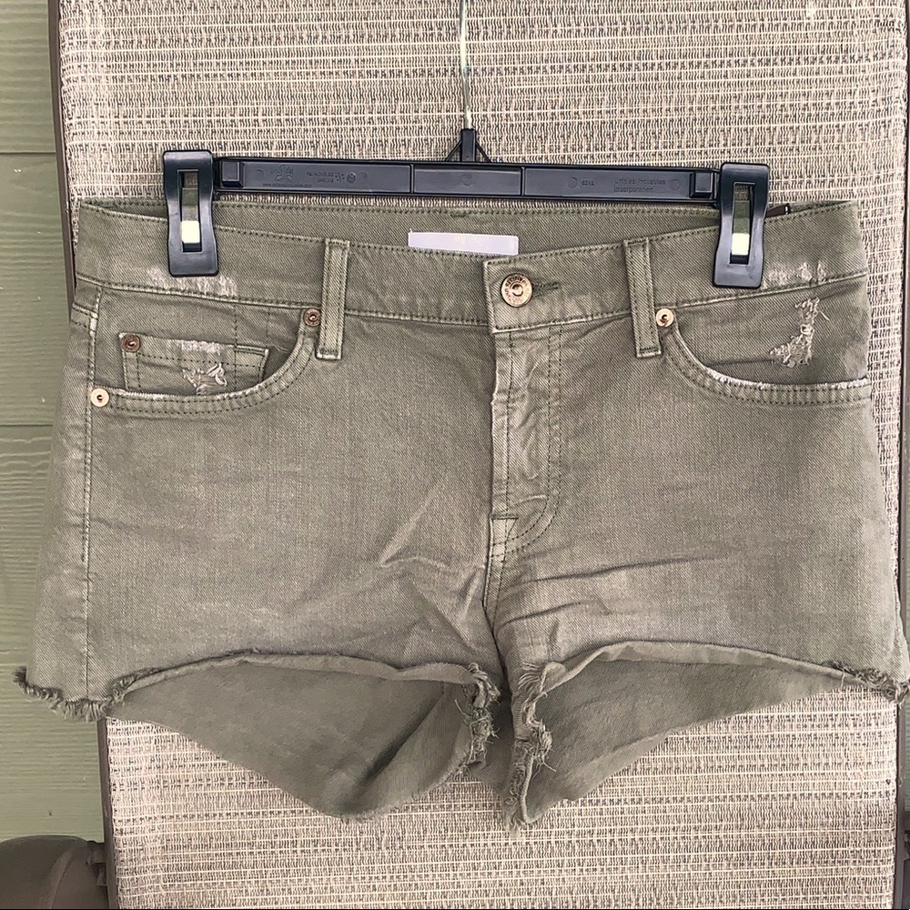 Sage green shorts